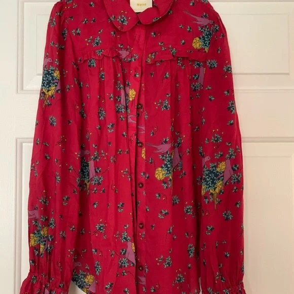 Anthro - Maeve red blouse - Picture 3 of 6